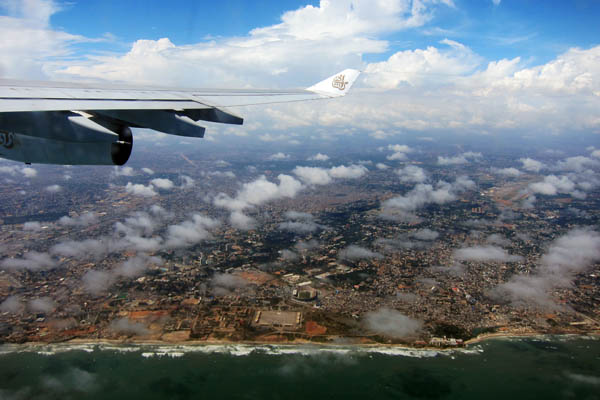 Flying out of Accra, Ghana
